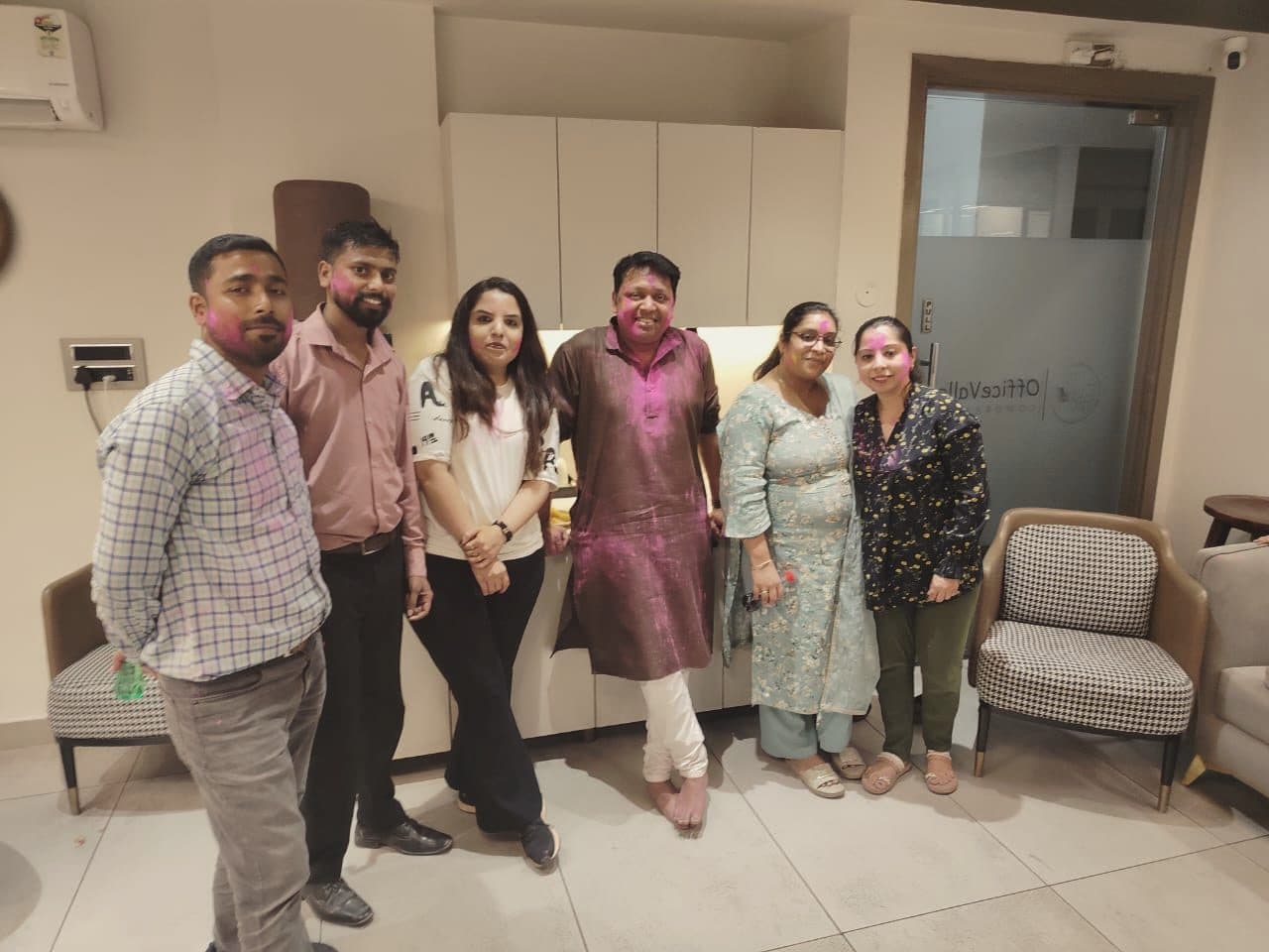 The team at the office in Paschim Vihar