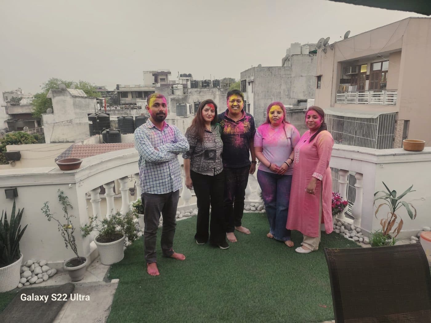 Holi on the office terrace