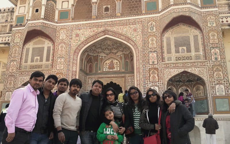 The team at Amber Fort, Jaipur
