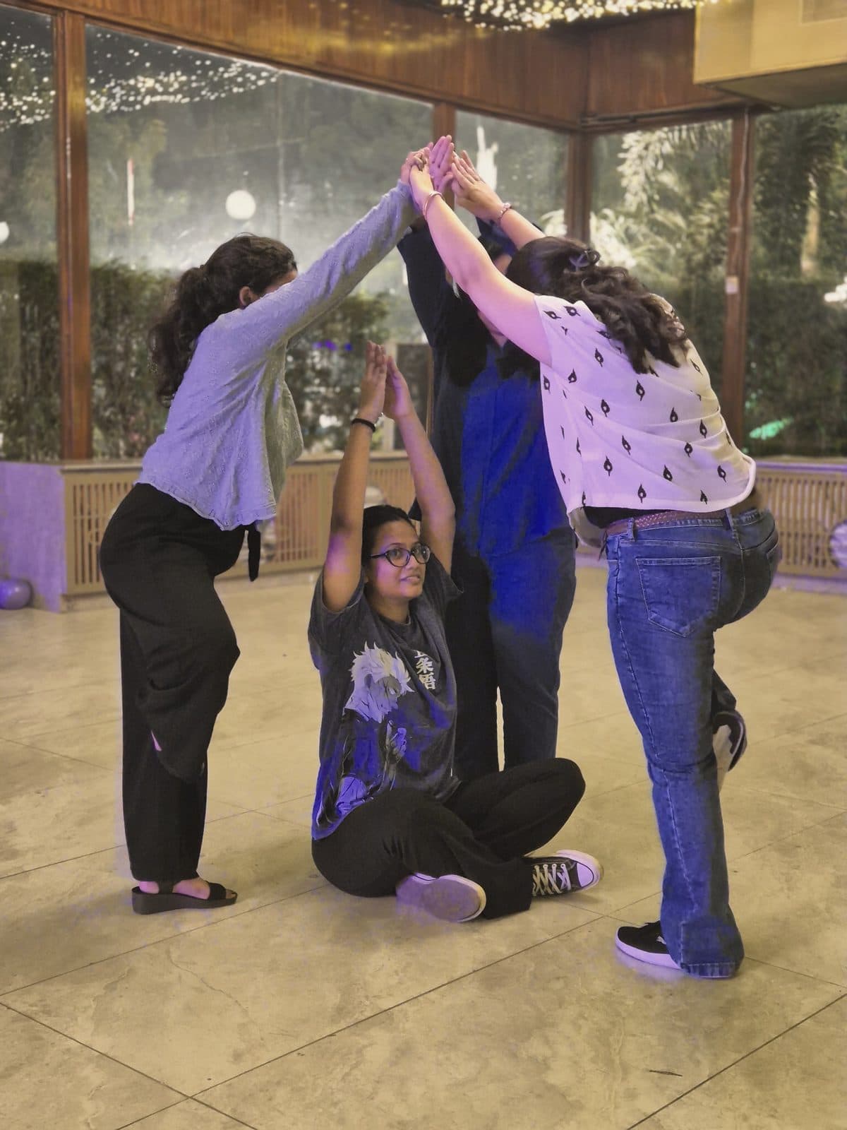 Team-building activity at an offsite