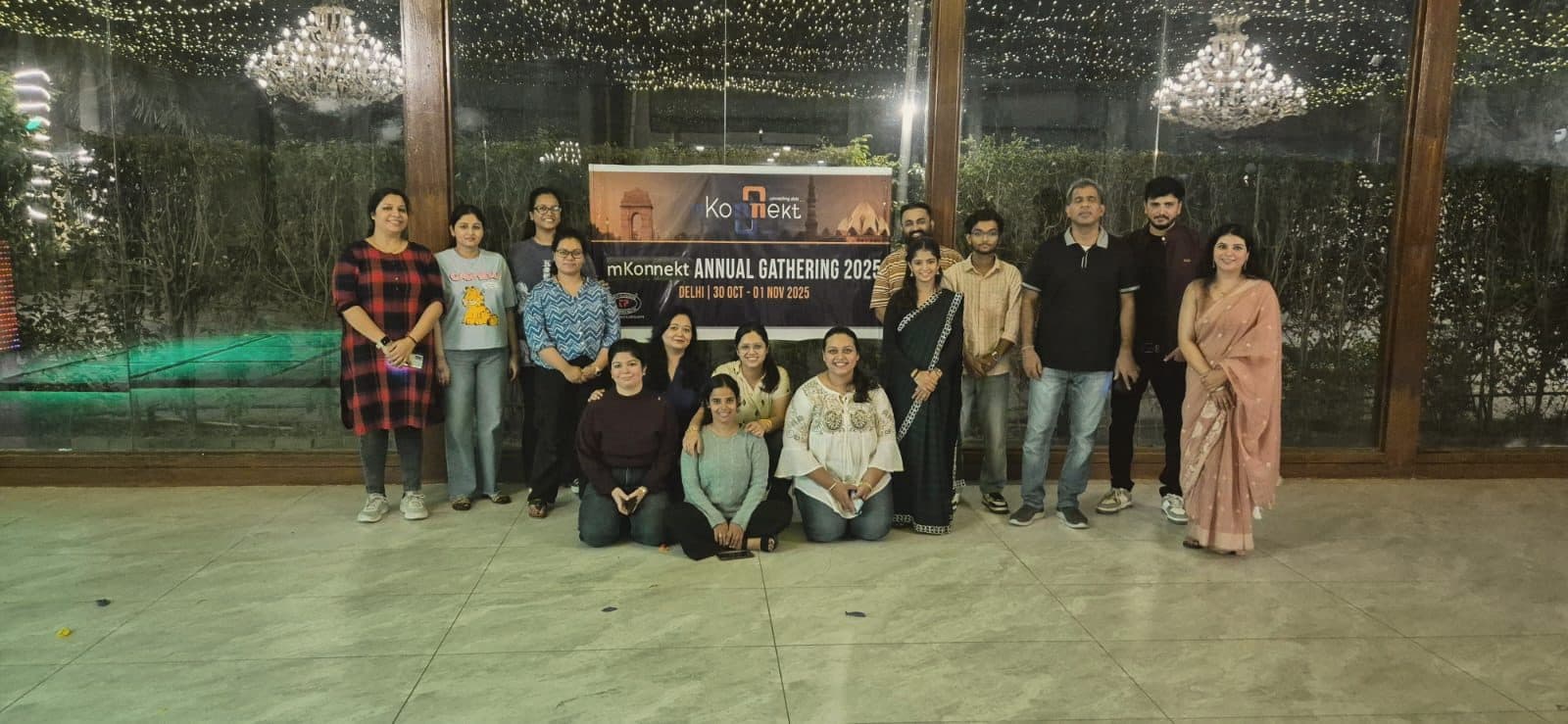 A corporate group at their annual offsite